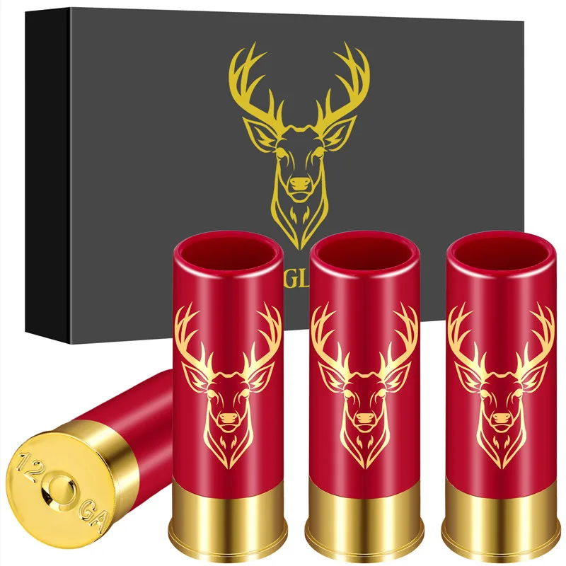 12GA Suit Small Bullet Shot Cups Elk Design Plastic Shot Glasses for  Bar Pub Club Restaurant Wedding Party Drinkware Gift Set