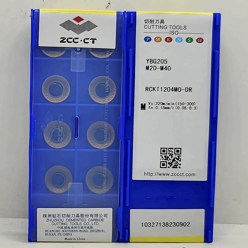 

RCKT1204MO-DR YBG202/RCKT1204MO-DR YBG205/RCKT1204MO-DR YBM251/RCKT1204MO-DR YBM351 R6 ZCC.CT CNC carbide inserts milling tools