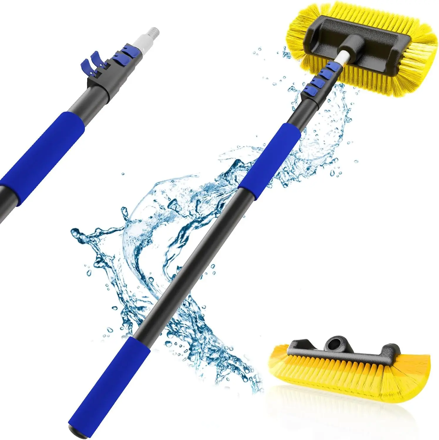 

26Ft Telescopic Car Wash Brush with Soft Bristles, Scratch-Free Cleaning for Vehicles and Surfaces