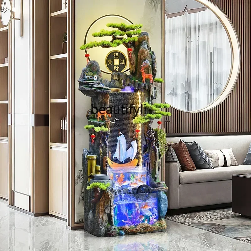 

LD25Rockery flowing water fountain fish tank circulating water landscape lucky decoration floor ornament