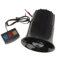 30W 12V Car Alarm Loud Speaker Horn Emergency Microphone 3 Sound 110dB