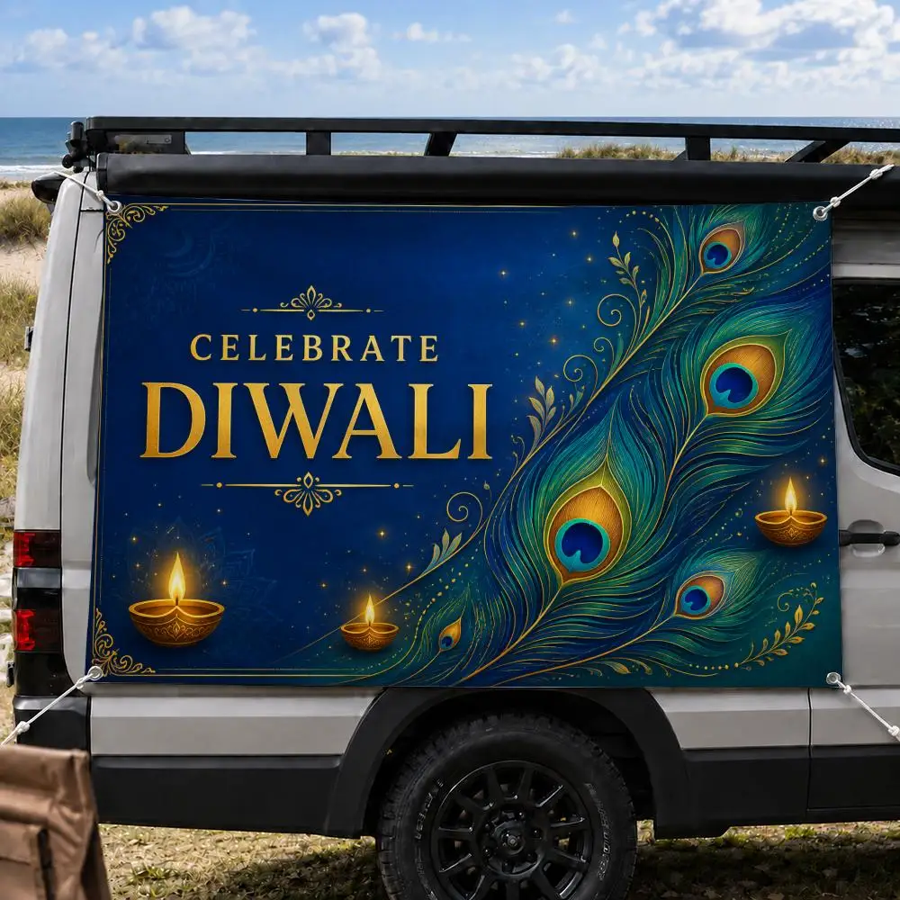 Diwali Festival Vintage Style Flags Decorative Banners Suitable For Outdoor Camping Family Parties And Garden Walls Gift