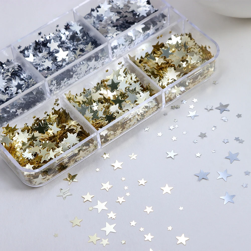 Resin Art A Keychain - 1-5MM Holografische Sterren Glitter Epoxyhars Mal