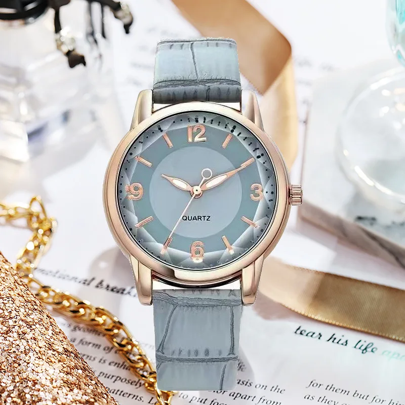 Light Luxury Watches for Women Ladies Watches Dial Casual Bracele Leather Quartz Wristwatch Accesorios Para Mujer 시계