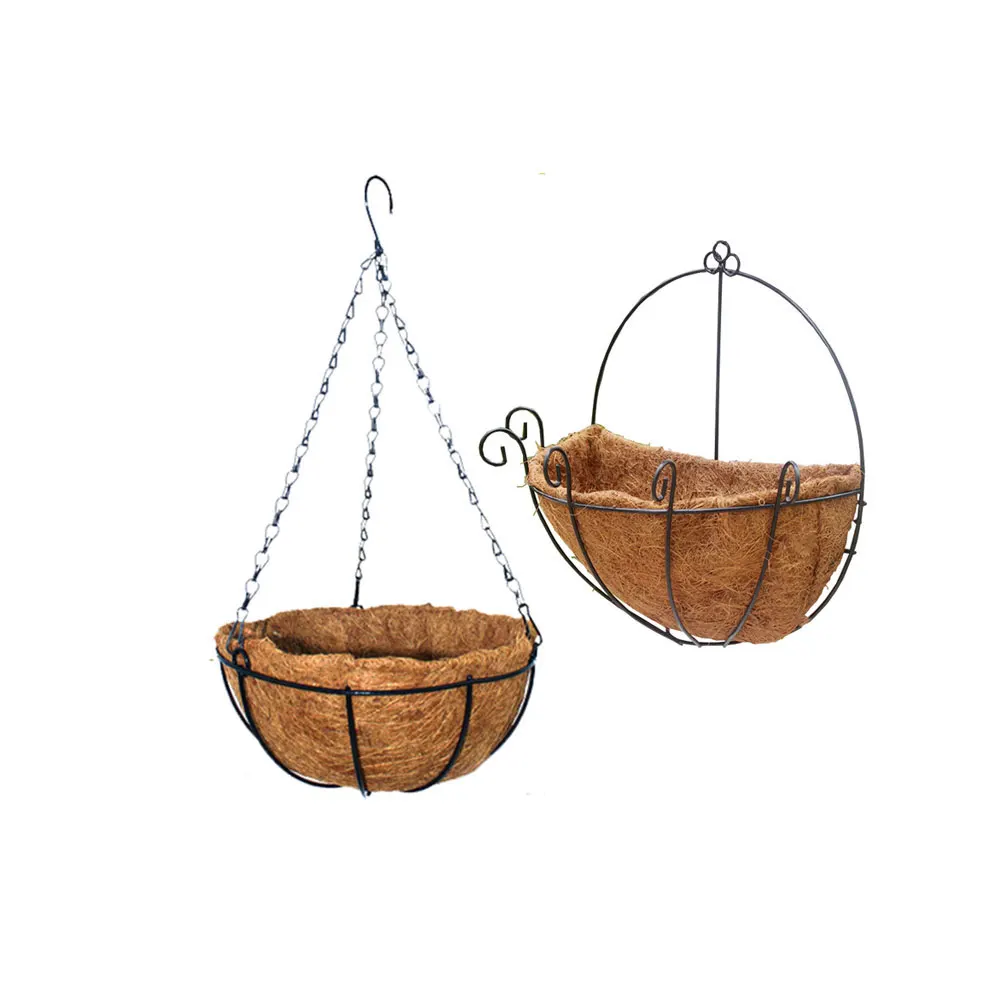 

2 pcs Coconut Fiber Pot Liner Eco Friendly Natural Latex Half Ball Shape Flower Basket Cushion Breathing Spider Plant