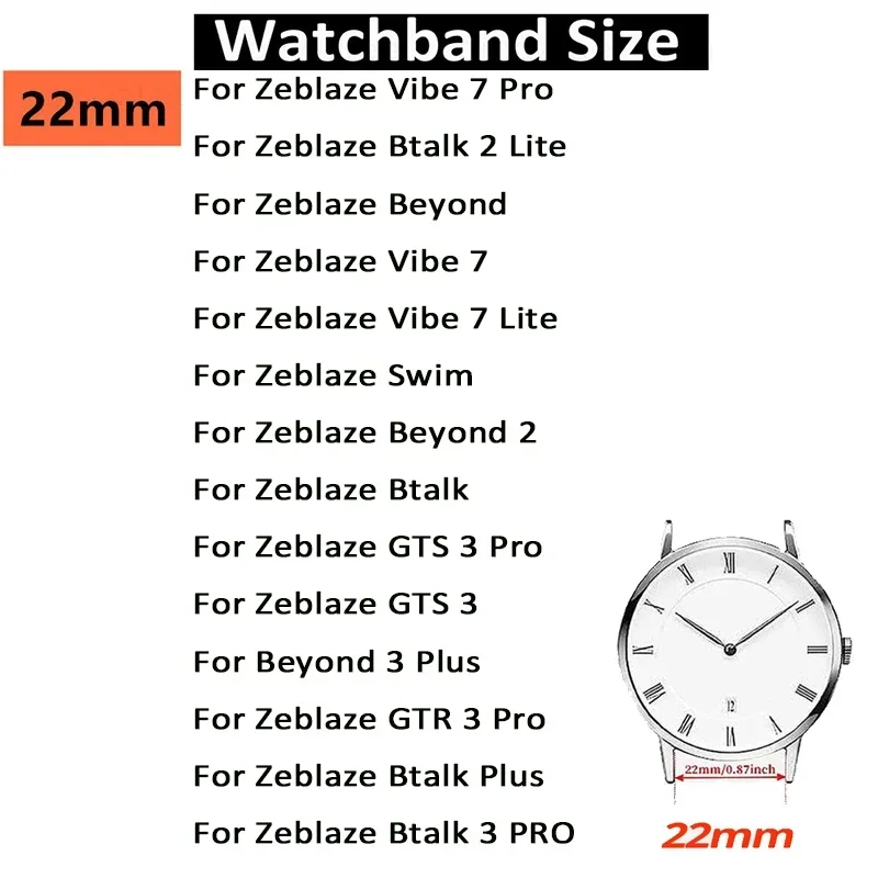 Pulseira de aço inoxidável, Correia de metal para Zeblaze Btalk 3 Pro, Pulseira para pulseiras Zeblaze Btalk Plus 7 Pro