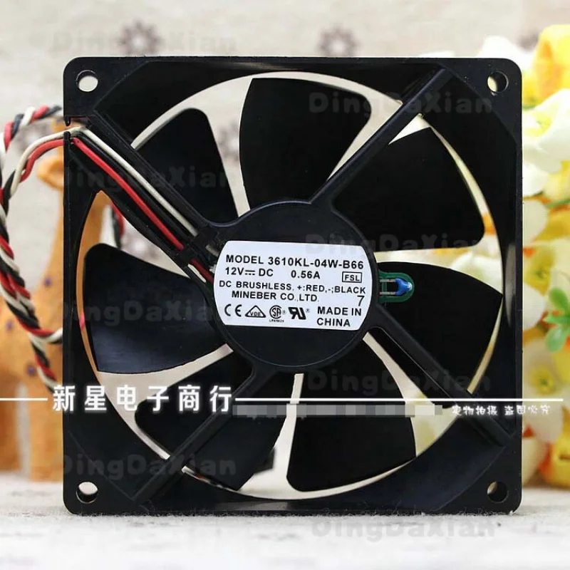 D FOR NMB 3610KL-04W-B66 9225 12V 0.56A Temperature Controlled Cooling Fan