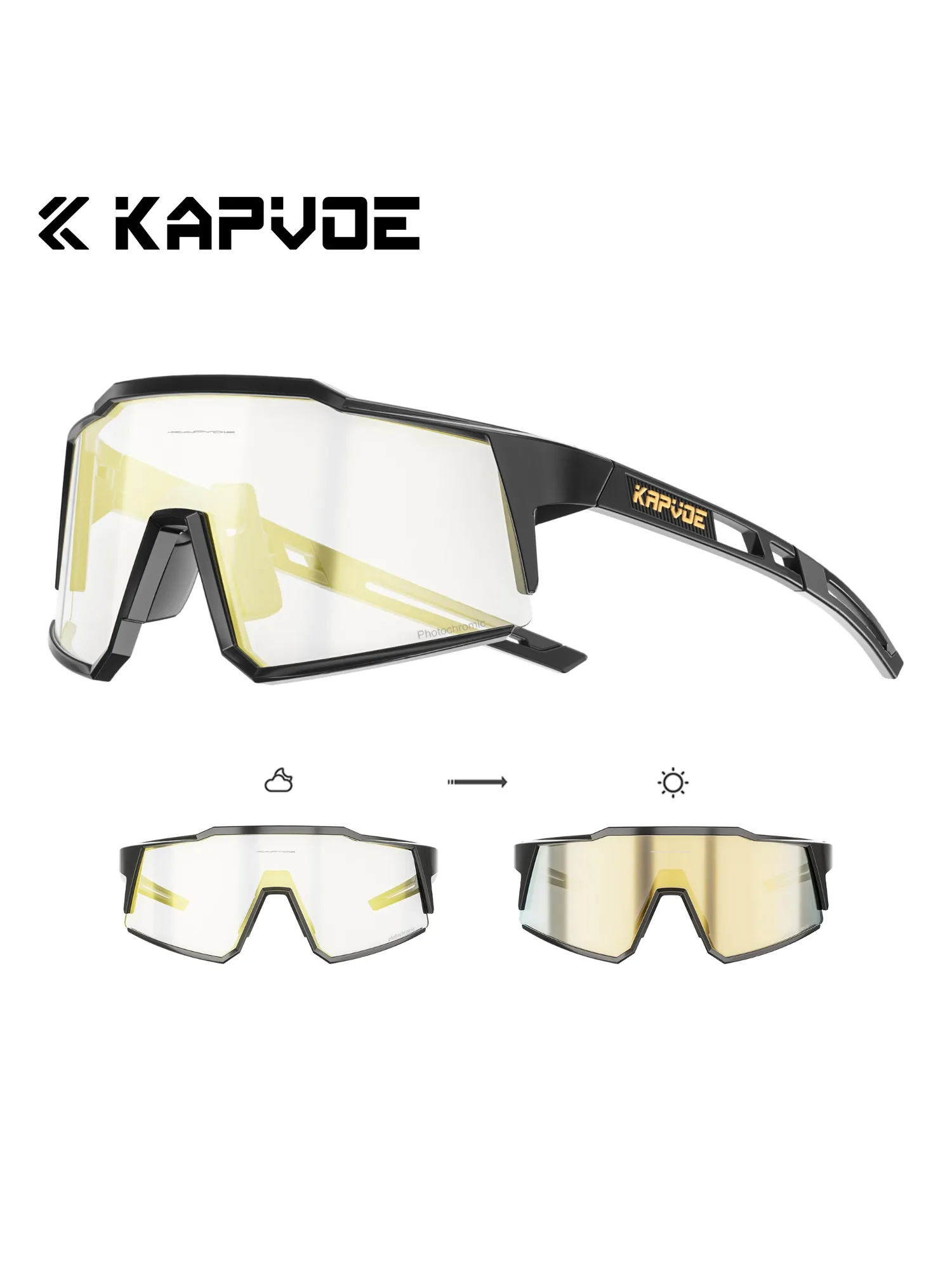 AliExpress kapvoe Kapvoe Photochromic Cycling Glasses Hiking Eyewear UV400 MTB Clear Mountain Bike Bicycle Sunglasses for Men Women Sports Glasses