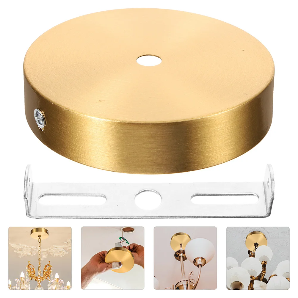 

2Pcs Brass Ceiling Canopy Pendant Lamp Base Vintage DIY Mounting Plate Wall Lamp Holder Modern Ceiling Light Cover