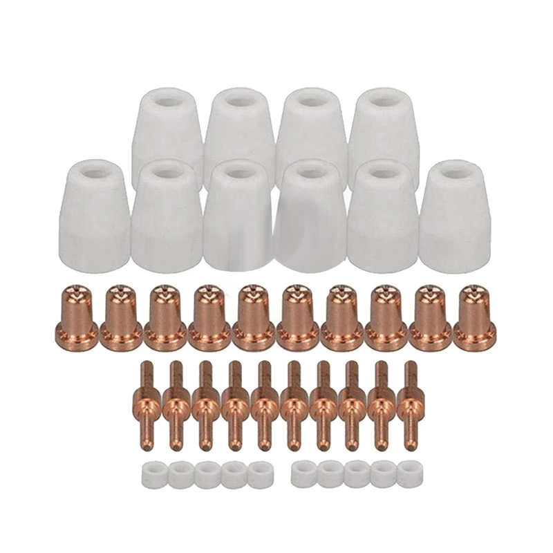 

AC88-40PC Air Plasma Cutting Tips For -40 PT-31 Cutter Consumables CUT-40 CUT-50D Electrode Shield Cups