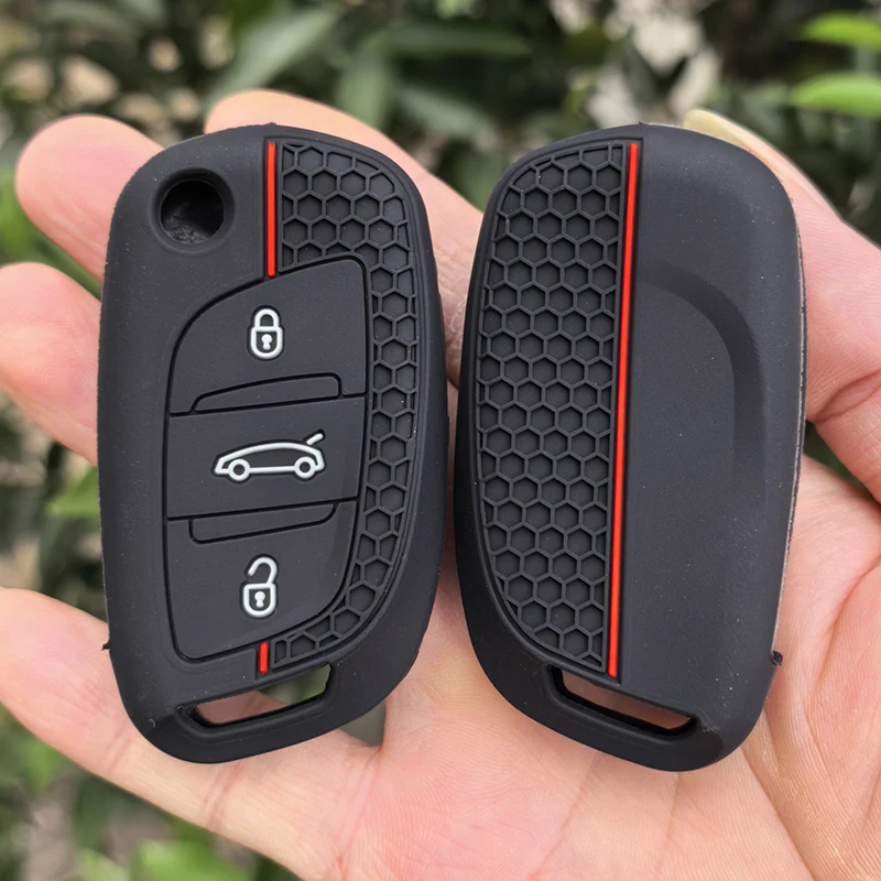 Silicone Flip Car Key Case Cover Shell for Citroen C1 C2 C3 C4 C5 XSARA PICA for Peugeot 306 407 807 for DS DS3 DS4 DS5 DS6