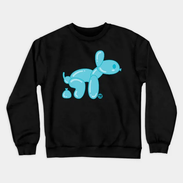 

Autumn and Winter Style Blue Balloon Dog Graphic Sweatshirt Adorable and Playful Design for Cozy Wear