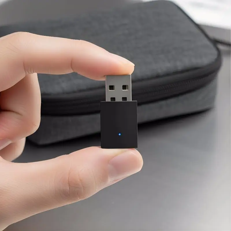 Plug and Play USB Bluetooth 5.0 Audio Transmitter Adapter – Wireless Audio Sender for Computer, Desktop, Laptop, and TV