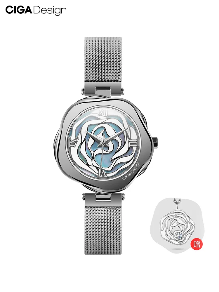 

Лимитированная серия по индивидуальному заказу, кварцевые механические часы серии R, женские простые легкие роскошные часы с датской розой, подарок на день рождения