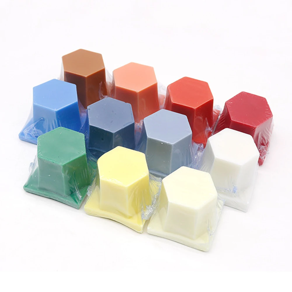 2pcs Colorful Dental Pattern and Processing Waxes Inlay Casting Wax Block for Making Tooth Crown