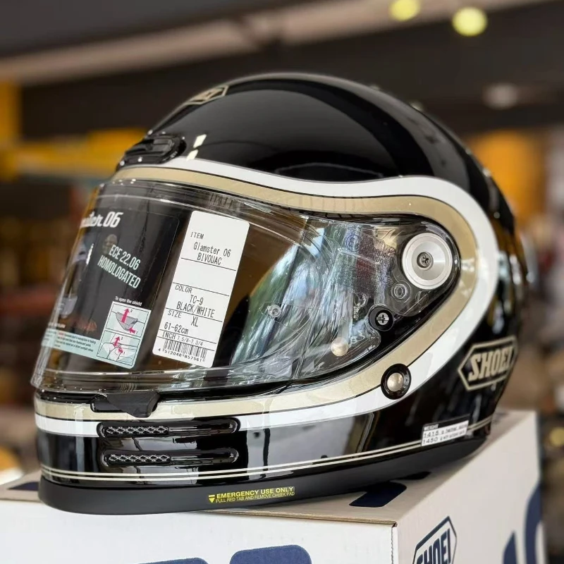 Shoei Glamster Bivouac TC-9 Retro Cruise Latte Free Climbing Motorycle Helmet Moto Retro Riding Motocross Full Face Helmets