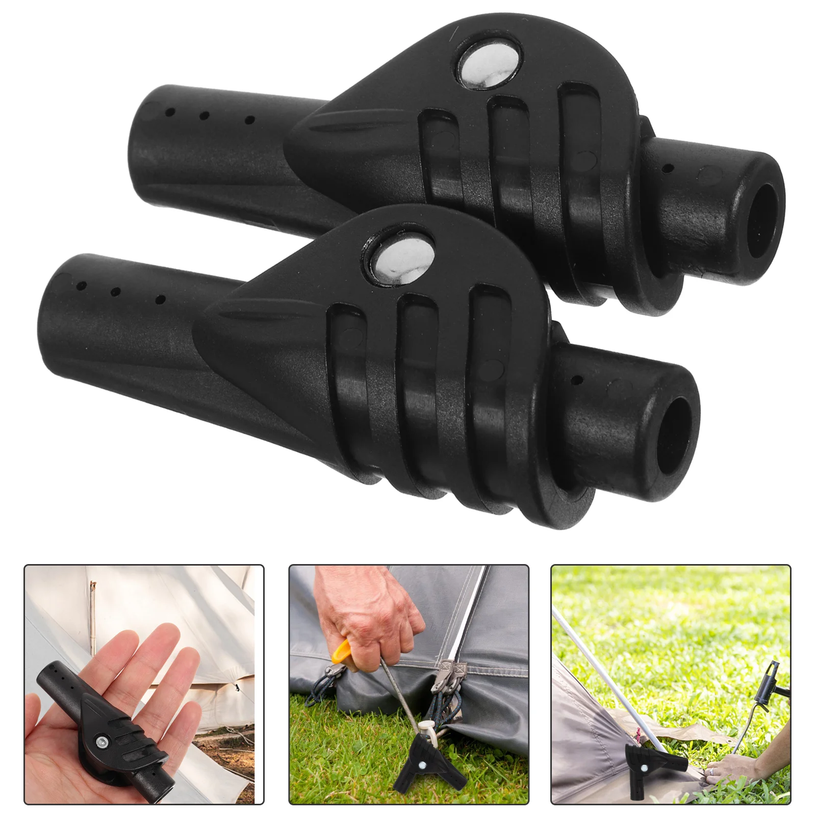 2Pcs Tent Support Rod Connector DIY Joint for Stable Outdoor Tent Nylon Joint Accessories