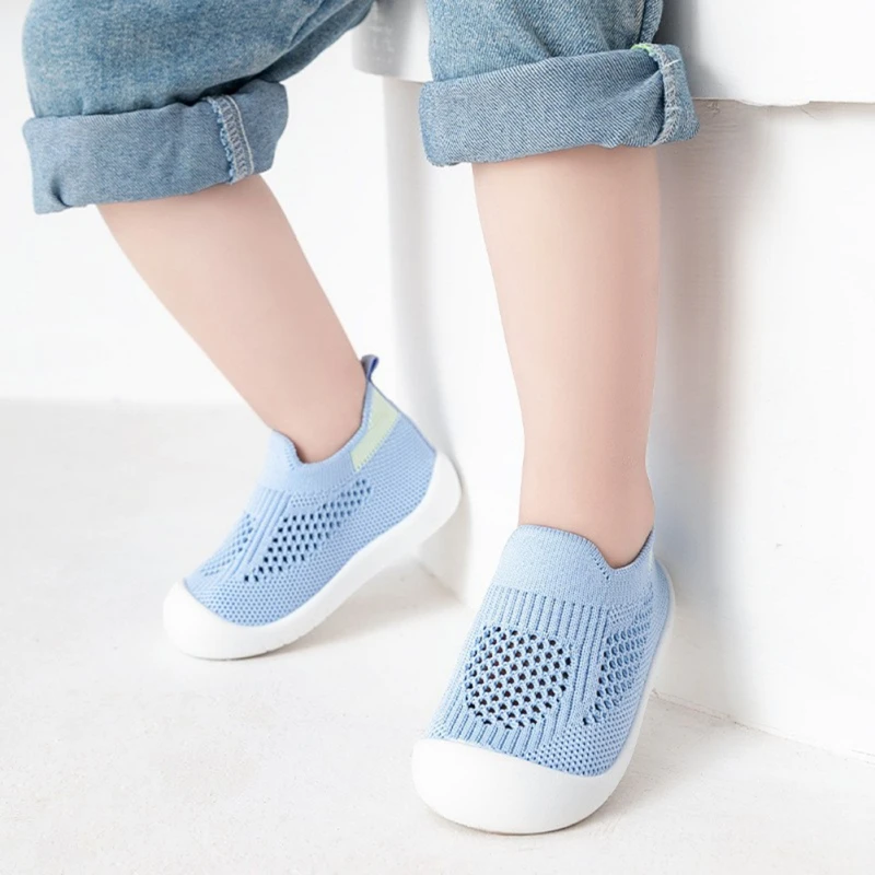 

Summer Kids Mesh Shoes Knitted Breathable Boys Girls Boys Spring Autumn Anti-Slip Casual Sneakers Toddler Non-Skid Prewalker