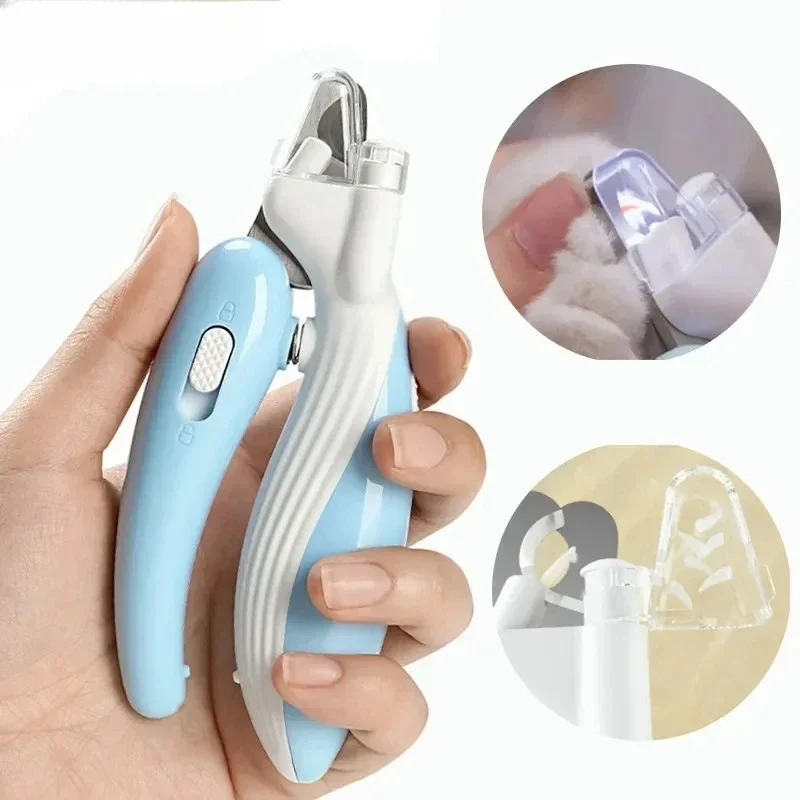 Stainless Steel Portable Safe Pet Nail Clippers Professional Claw Grooming Scissors Trimmer for Dogs Cats Rabbits,with LED Light