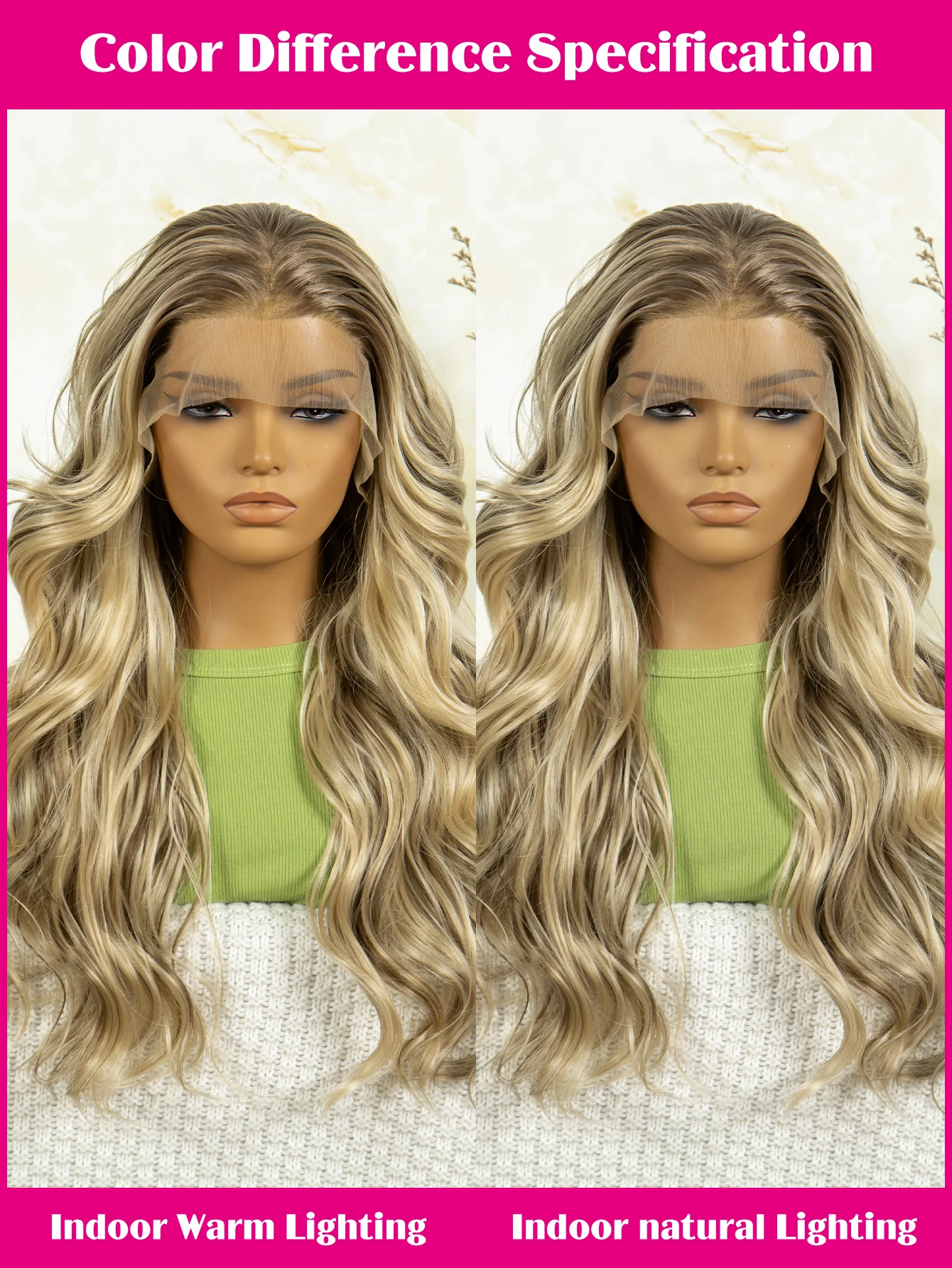 Perruques synthétiques Lace Front pour femmes, 20 amaran, Ombre Gold, Dark Root, Body Wave, Party Cosplay, Heat Degree