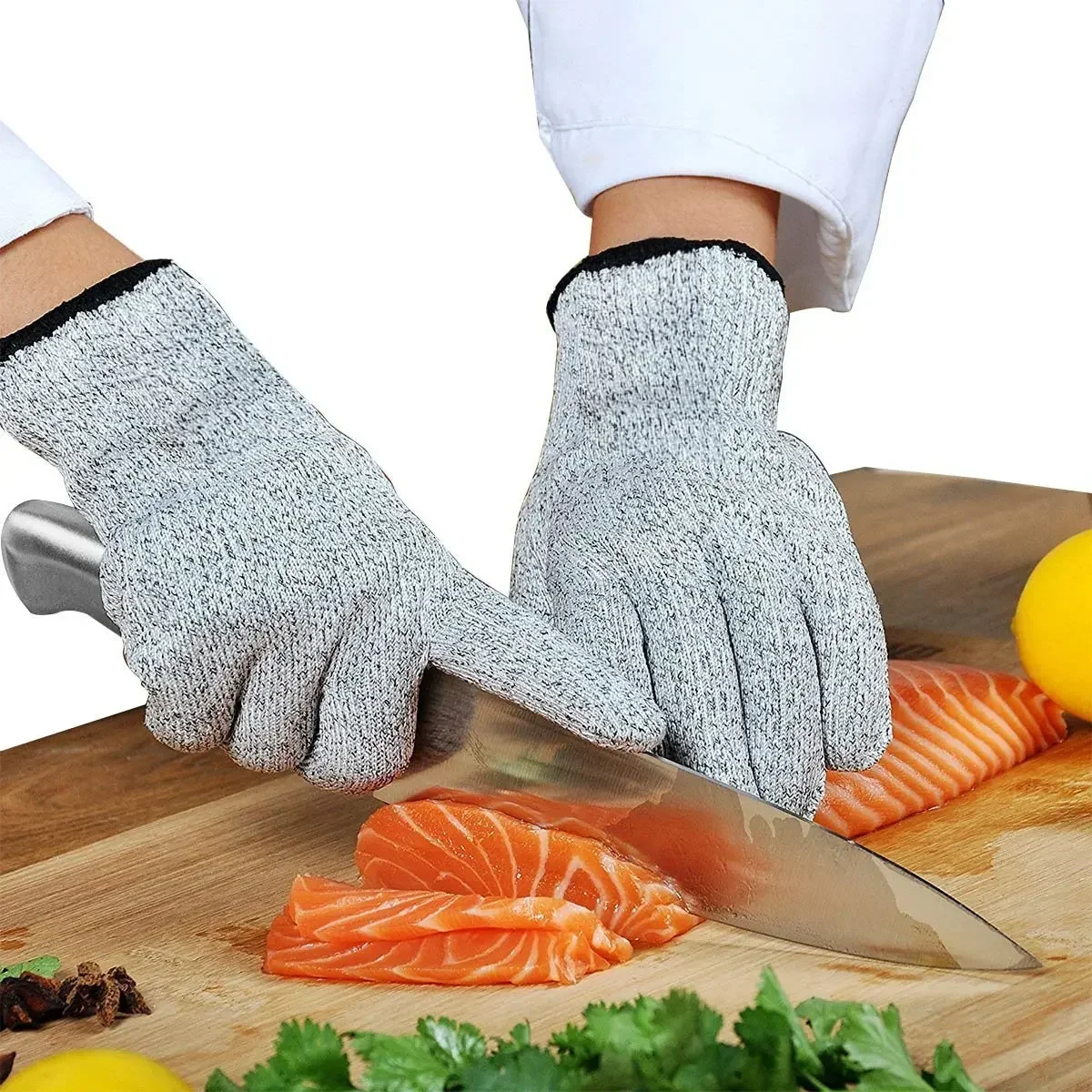 Anti-cut Gloves Level 5 Safety Cutting Proof Resistant Stab Protection High-strength Grade Butcher Kitchen Gardening Work Gloves