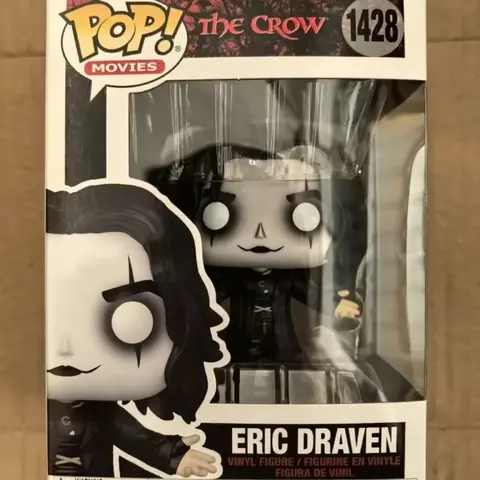 The Crow Eric Draven With Crow Eric Draven Funko Pop Action Doll Model 1429 Noctilucent Vinyl Sculpture Doll Collectibles