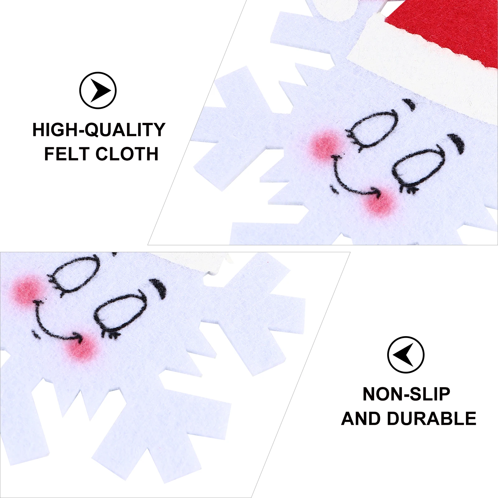 

10pcs Christmas Coaster For Home Felt Coasters Heat Insulating Cup Pads Non-Slip Xmas Cup Mat For Home Office Gift