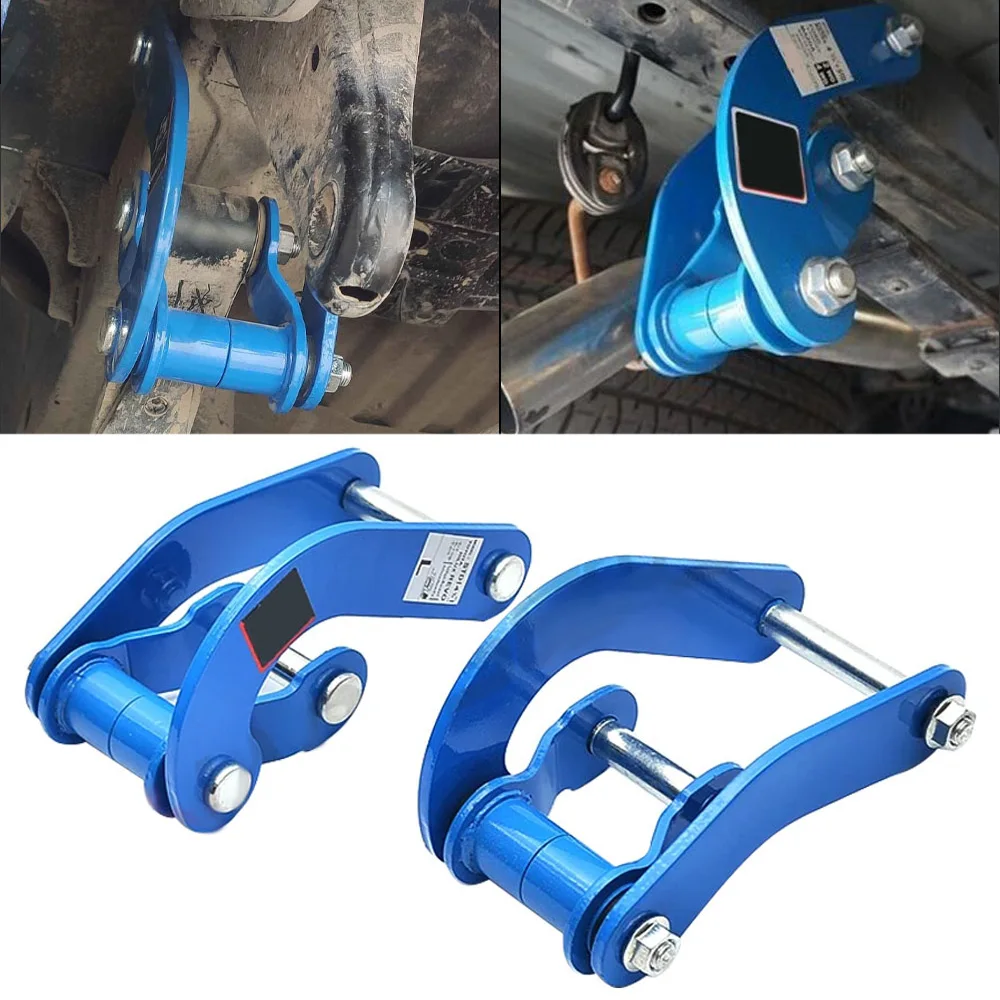 2pcs Comfort Double Shackle Suspension Leaf Spring Rear Comfort Double G-Shackles Fit For Toyota Hilux REVO 2015+