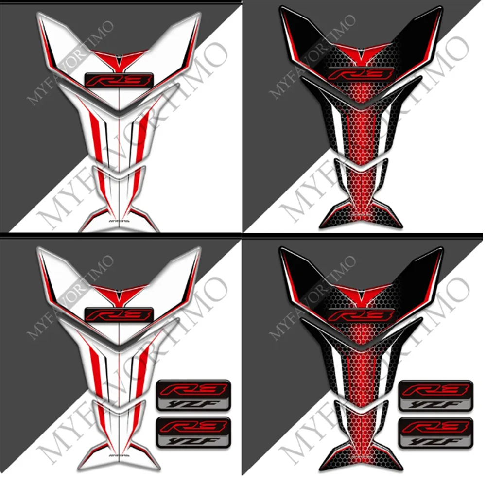 

Stickers Emblem Logo Tank Pad Decals Fuel Protector For YAMAHA YZF R3 YZF-R3 Motorcycle Gas Knee Kit Fairing