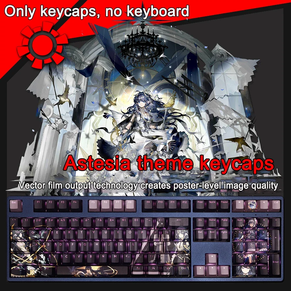 Game Arknights Honeyberry Alle Charaktere Tastenkappen PBT Dye-Sub Cherry Hintergrundbeleuchtete Tastenkappen Anime-Tastenkappen für ANSI 61 87 108 Layout – Detail 30