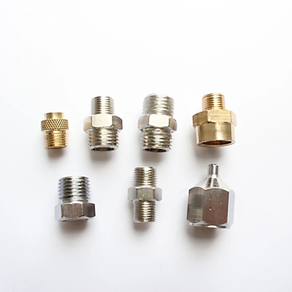 

7 PCS Airbrush Connector Set Air Hose Adapters Quick Disconnect Tool for Spray Guns 1 8 1 4 Couplings Professional