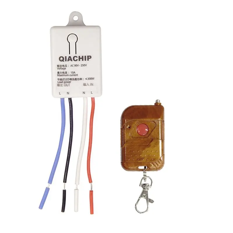 B04B-Wireless Remote Control Switch 433Mhz LED Light Controller AC90-250V+ 433Mhz For Electric Doors