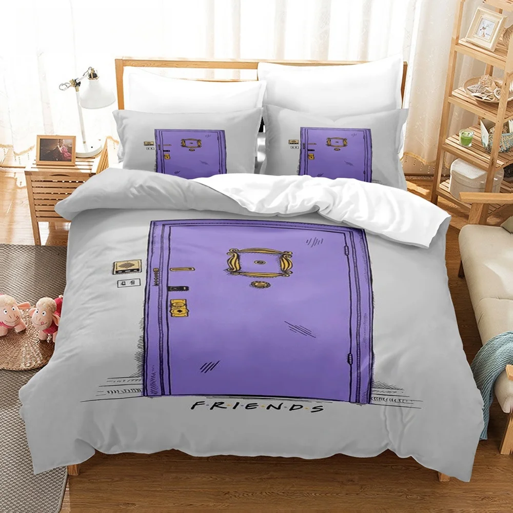 F-Friends TV Movie Duvet Cover Set Full Queen King Size Comforter Cover Bedclothes Bed Linen Quilt Cover Set With Pillowcase(s)