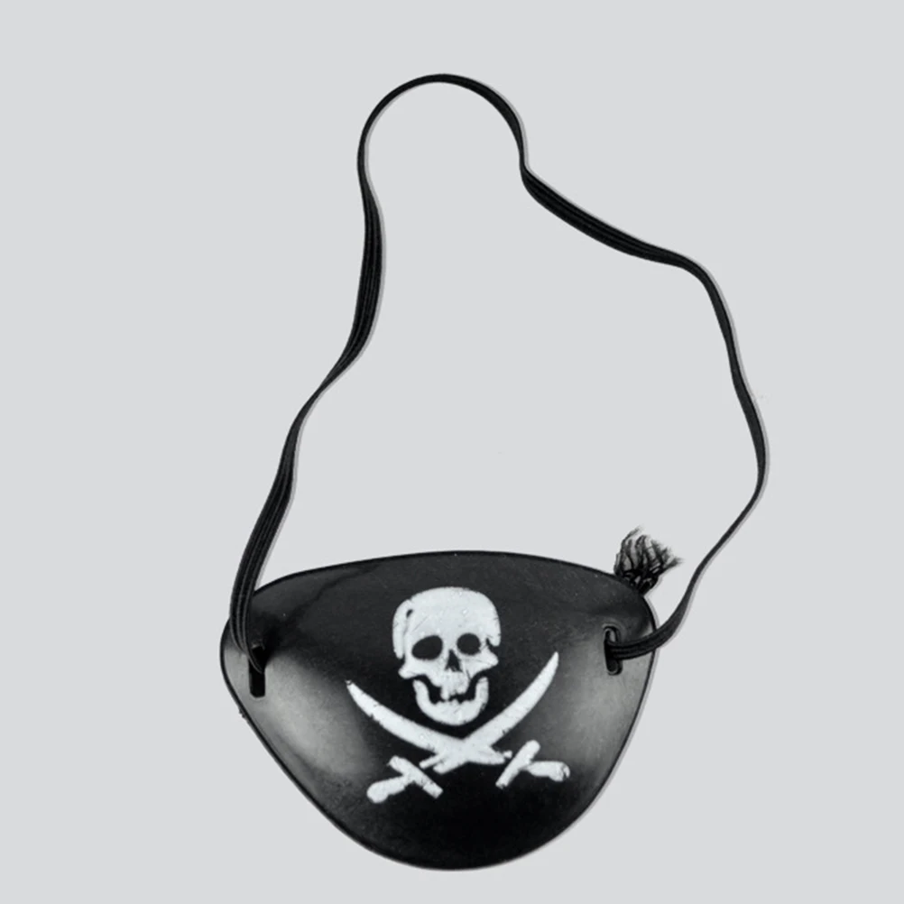 

4pcs Pirate Props Comfortable Pirate Party Supplies Halloween Cosplay Accessories Eye Patch Headdress Hook Knife Set Toy