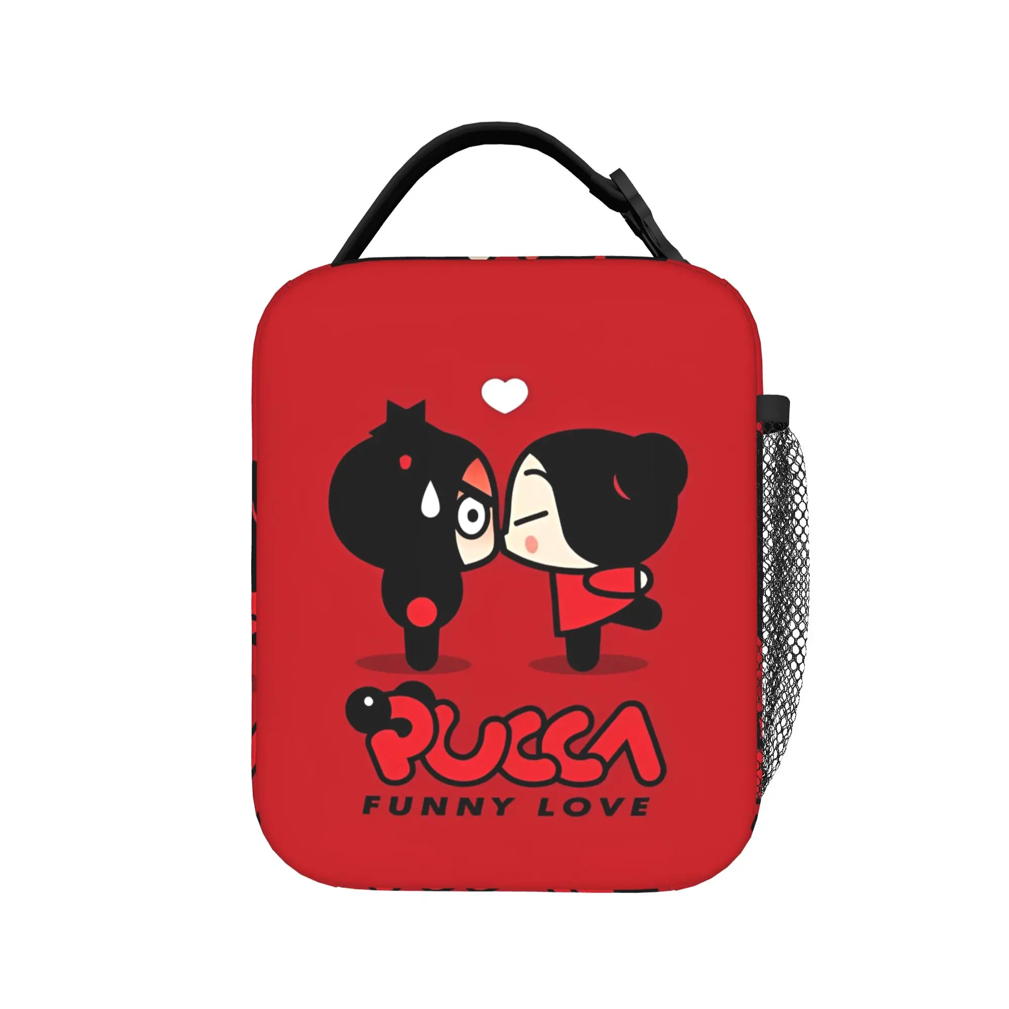 Pucca  Garu Love  Insulated Lunch Bags Thermal Bag Reusable,Lunch Container  Leakproof Tote Lunch Box Food Handbags