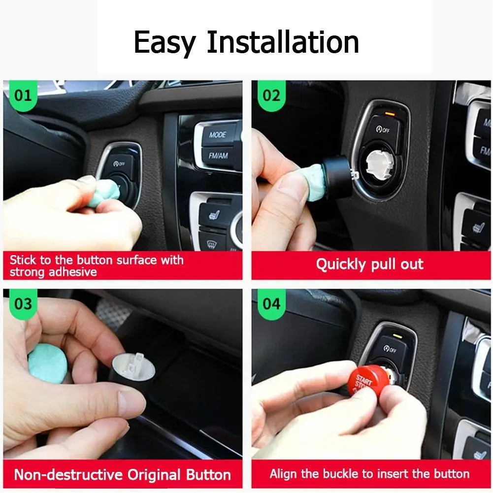 G30 G31 Red Engine Start Stop Switch Push Button Replace Cover for BMW 5 Series G30 G31 view 3
