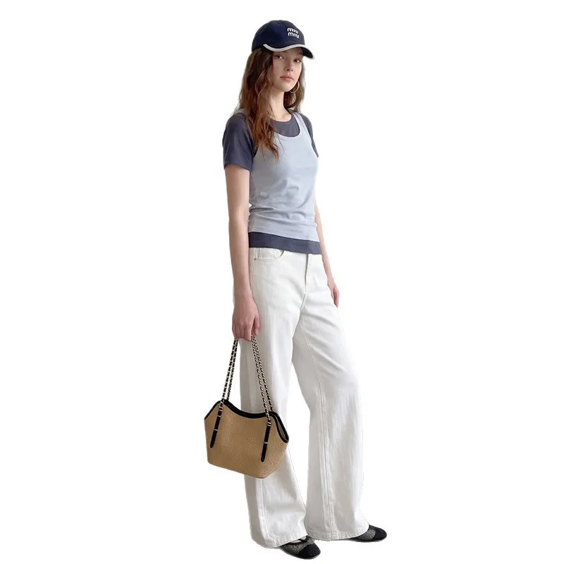 Round Neck Short Sleeve Top Regular Fit Japanese Korean Casual Women T Shirts Outdoor Walking Top for Summer Casual Wear