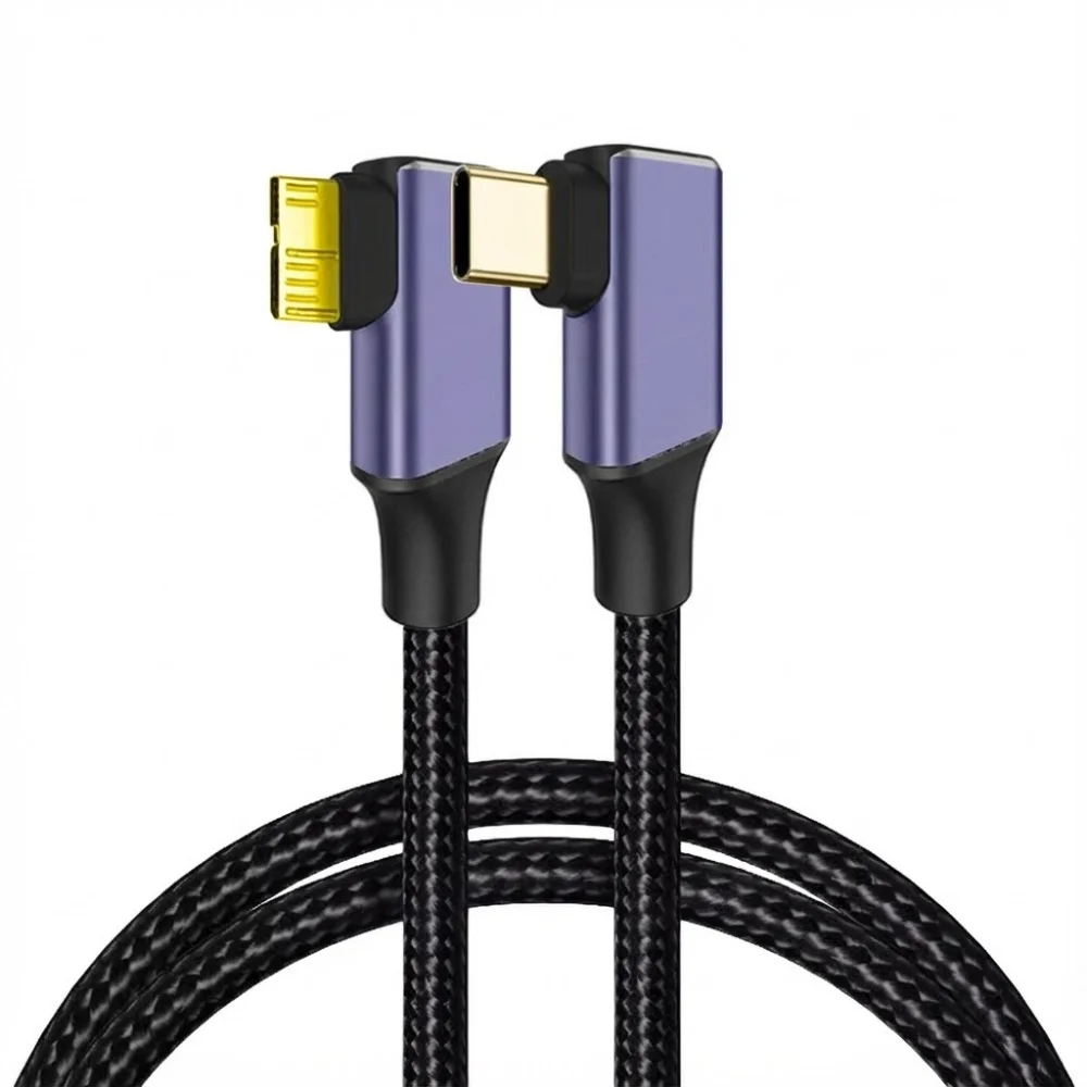 Fast Charging USB-C to Micro USB 3.0 Cable Gold Plated Plug External Hard Drive Cord for Seagate/Toshiba to Laptop PC