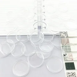 100pcs Plastic Discs Super Clear Binding Disc Binder Loose Leaf Planner Disc Bound Notebook Discs Mushroom Hole Binder Rings