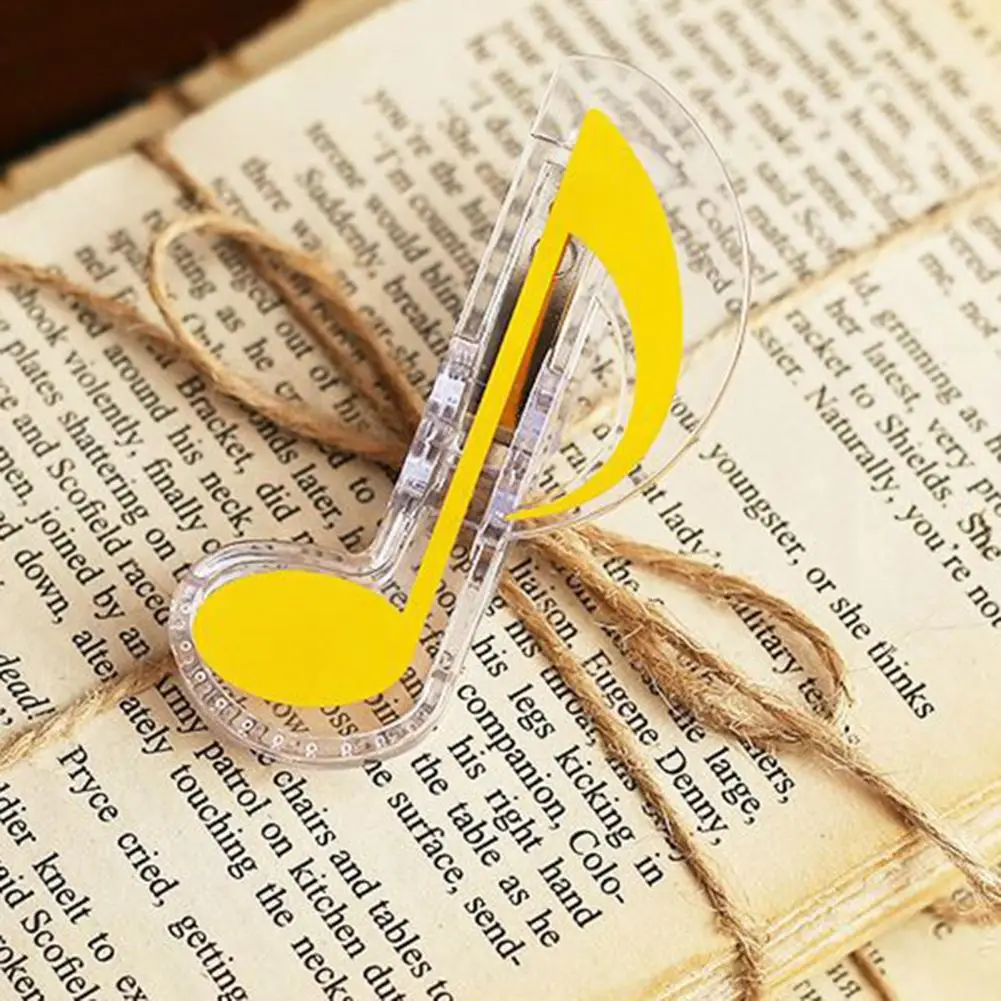 Klip File Anti retak skala musik klip kertas Memo klip indeks Bookmark untuk perlengkapan kantor sekolah dapat digunakan kembali keluar portabel