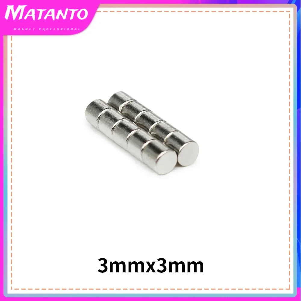 

Mini Small N35 Round Magnet 3x3 mm Neodymium Magnet Permanent NdFeB Super Strong Powerful Magnets Fashion Magnet 3x3mm