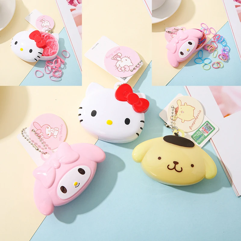 

Sanrio Hellokitty Mymelody Purin одноразовая детская маленькая резиновая повязка головной убор для девочек в форме сердца