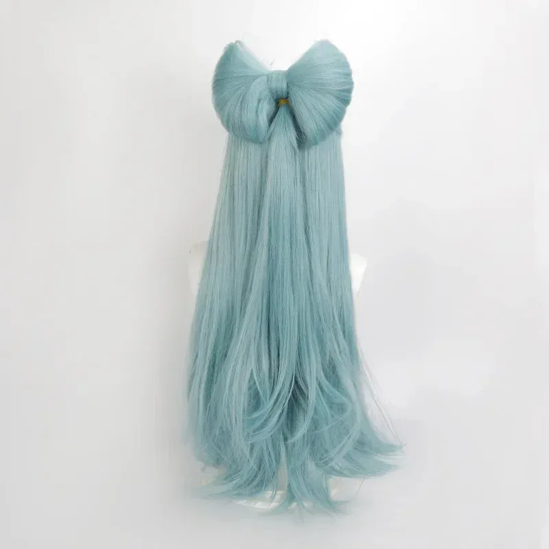 

COSda@Genshin Impact Yumatisuki Mizuki Cosplay Blue Wig Long Hair Arc Hair Natlan Halloween Party for Women Girl