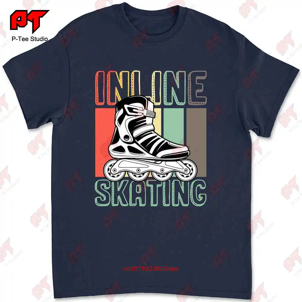 Inline Skating Retro Vintage Rollerblading T Shirt Novelty Size ITNK