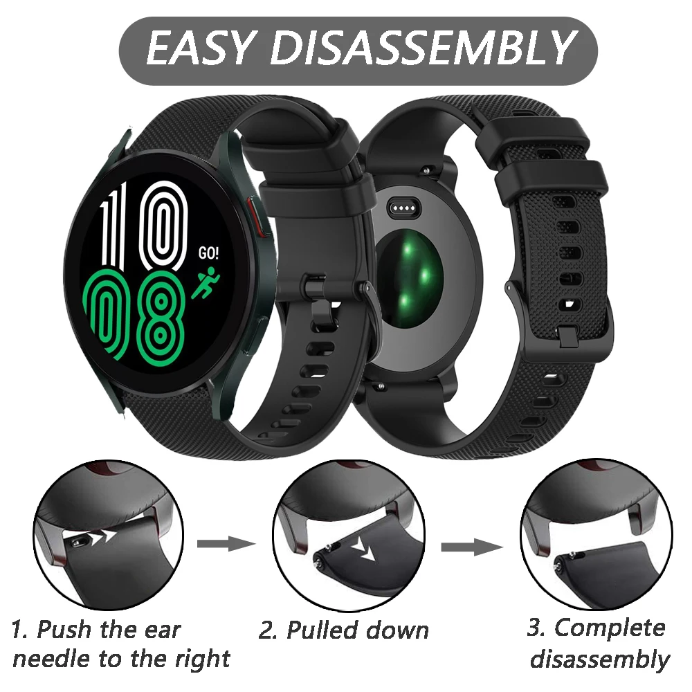Smart Watch Band For Samsung Galaxy Watch 5/4 44mm 40mm Gear S3 Classic Silicone Sport Watchband Bracelet Galaxy Watch5 pro 45mm