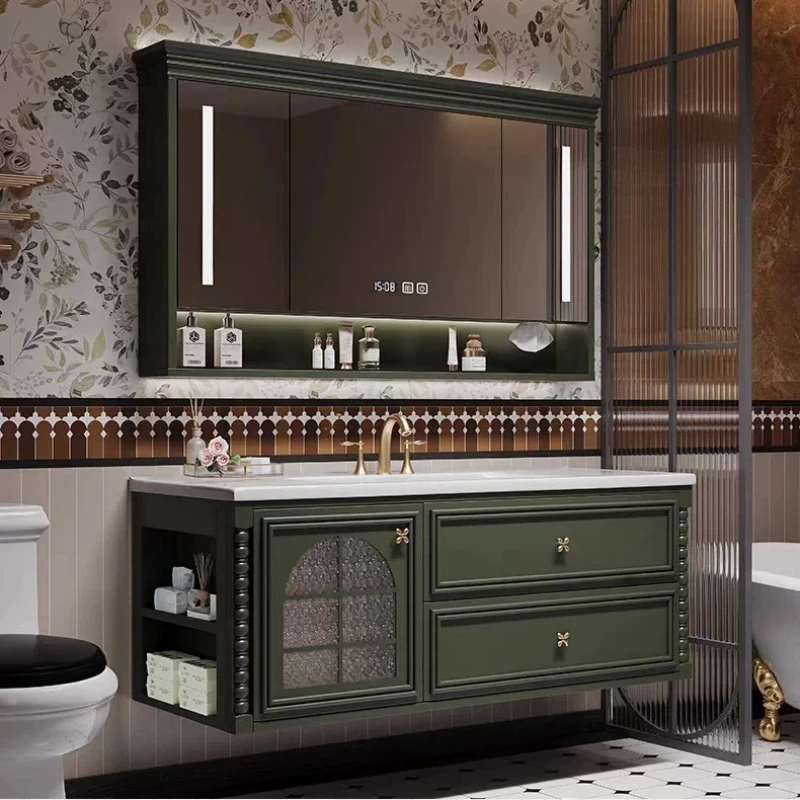 Multilayer Bathroom Mirror Cabinet Door Waterproof Space Saving Bathroom Cabinet Vanity Full Set Szafka Do Lazienki Furniture