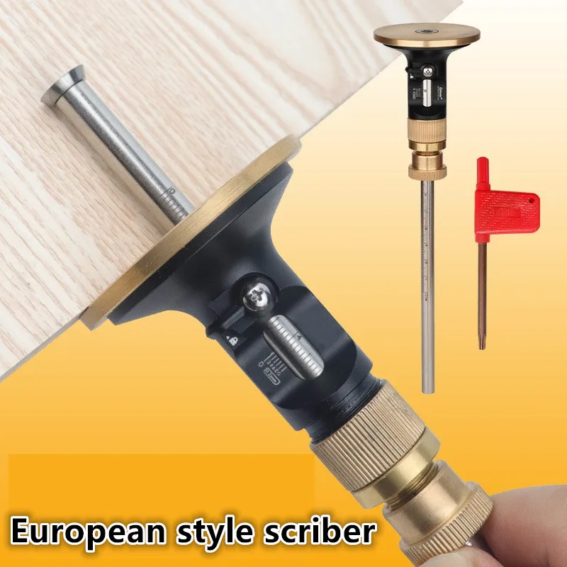 Woodworking European style scriber Blade Scribing Precision Marking Gauge Ruler Adjustable Tools Replacement Cutters Wheel