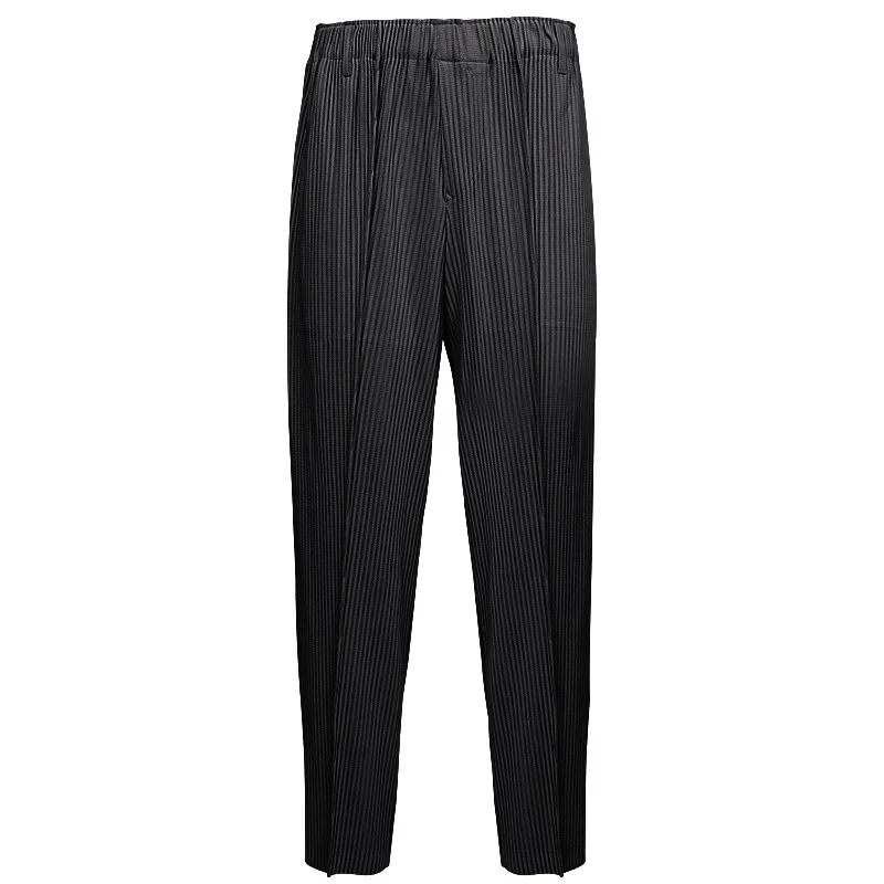 Pleats 2024 New Spring Men\'s Pleated Casual Pants Fashion Simple And Versatile Pleated Sports Pants Male Men Clothing