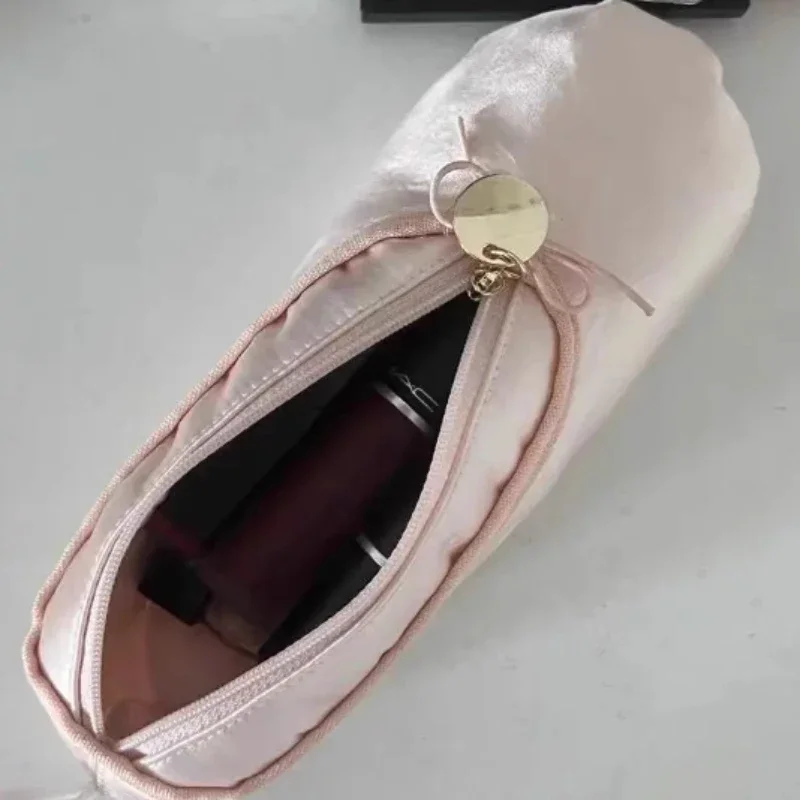 Imagem -06 - Linda Rosa Ballet Shoes Estojo de Lápis Criativo Pen Bolsa Portable Girl Zipper Makeup Bolsa Material Escolar Kid Gift 1pc