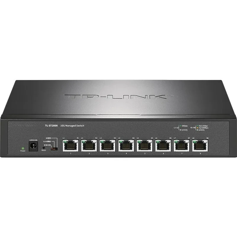 10-Port 10G Ethernet Network Switch Cable Splitter Plug and Play Desktop LAN Hub